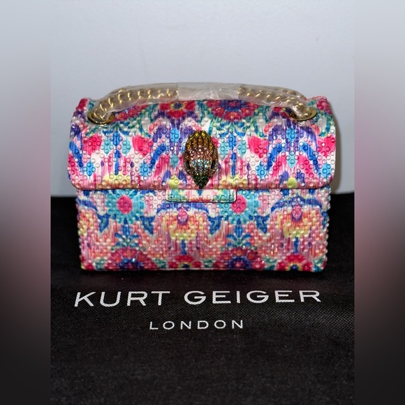 Kurt Geiger Handbags - NWT KURT GEIGER LONDON Matthew Williamson Mini Pink Floral🌺🌹🌷🌺🪷Shoulder Bag